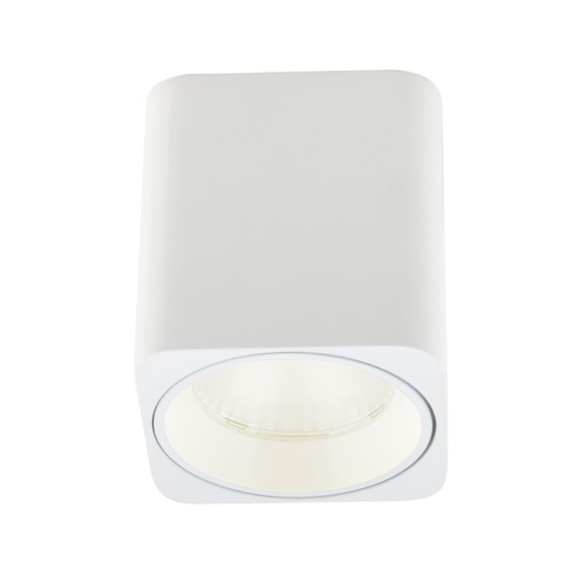MAXLIGHT C0156 LAMPA SUFITOWA TUB KWADRAT BIAŁY+ PIERŚCIEŃ OZDOBNY BIAŁY RC0155/C0156 WHITE