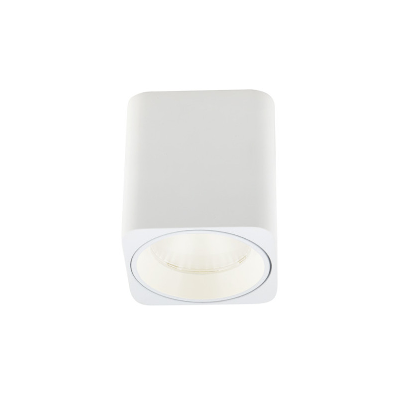 MAXLIGHT C0156 LAMPA SUFITOWA TUB KWADRAT BIAŁY+ PIERŚCIEŃ OZDOBNY BIAŁY RC0155/C0156 WHITE