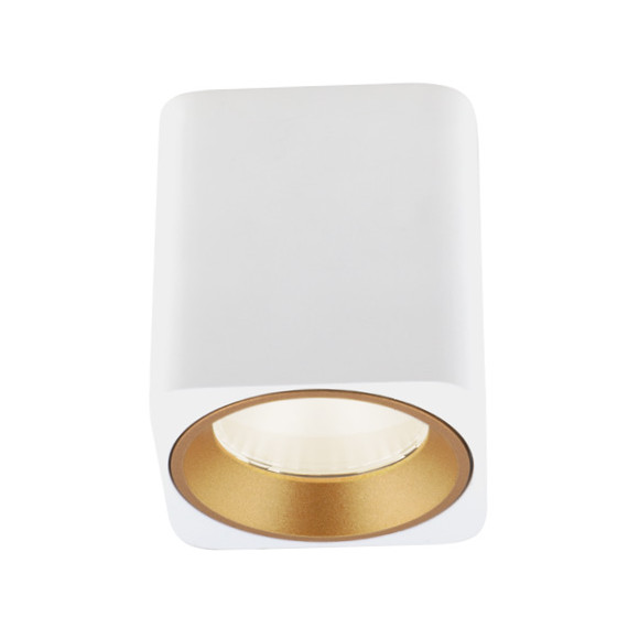 MAXLIGHT C0156 LAMPA SUFITOWA TUB KWADRAT BIAŁY+ PIERŚCIEŃ OZDOBNY BIAŁY RC0155/C0156 WHITE