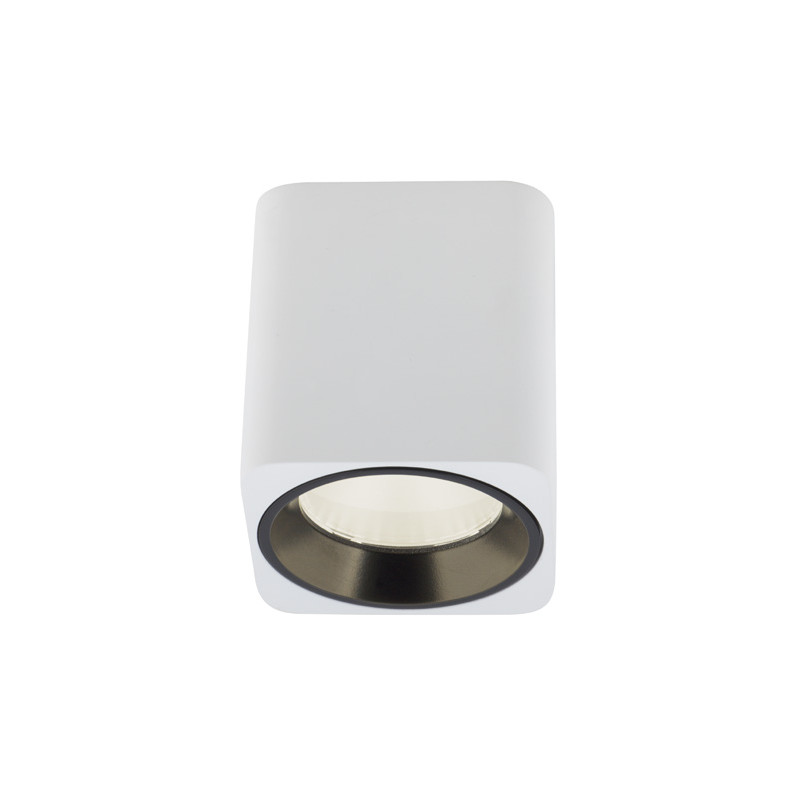 MAXLIGHT C0156 LAMPA SUFITOWA TUB KWADRAT BIAŁY+ PIERŚCIEŃ OZDOBNY BIAŁY RC0155/C0156 WHITE