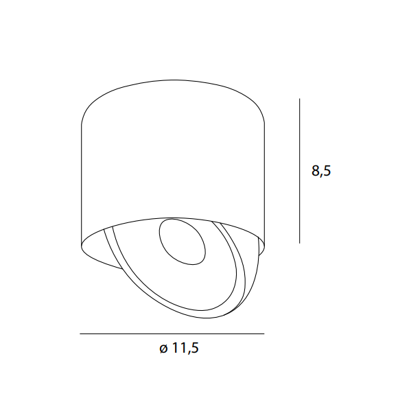 MAXLIGHT C0266 LAMPA SUFITOWA VECTOR 10W CZARNA

