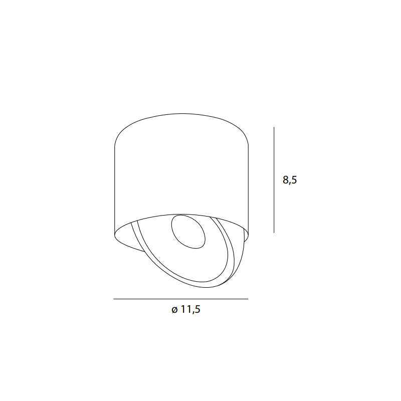 MAXLIGHT C0266 LAMPA SUFITOWA VECTOR 10W CZARNA

