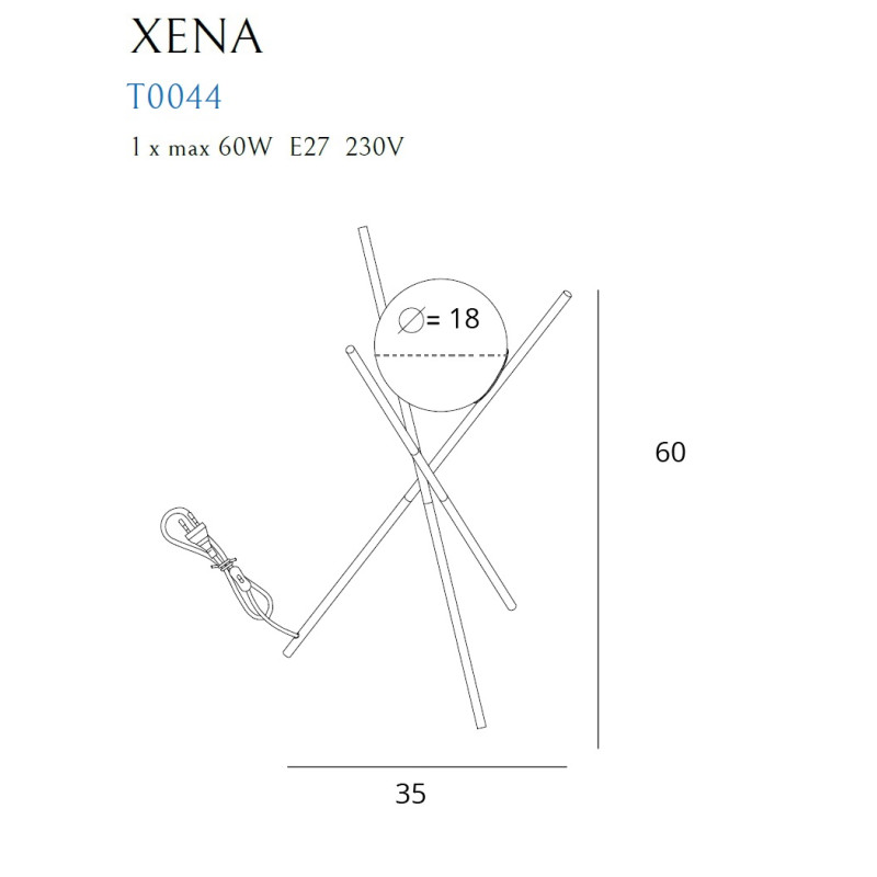 MAXLIGHT T0044 LAMPA STOŁOWA XENA