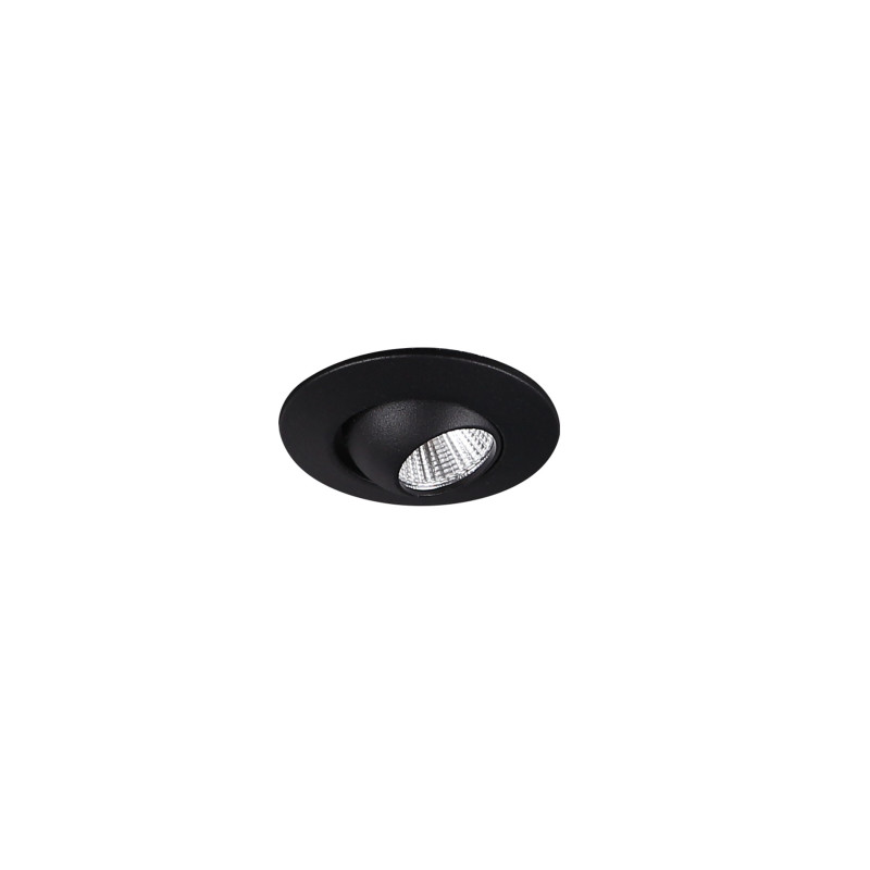 MAXLIGHT H0105 OPRAWA WPUSTOWA MAX YUCA ROUND TILTED BLACK 3W