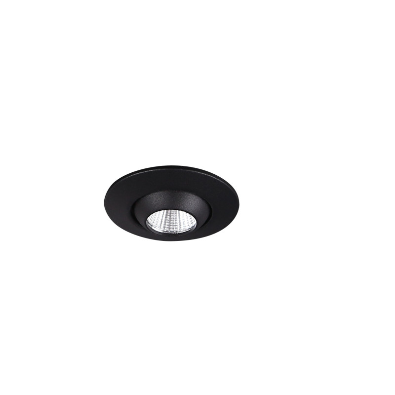 MAXLIGHT H0105 OPRAWA WPUSTOWA MAX YUCA ROUND TILTED BLACK 3W