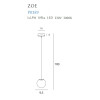 MAXLIGHT P0389 LAMPA WISZĄCA ZOE 1x1,5W ZŁOTA