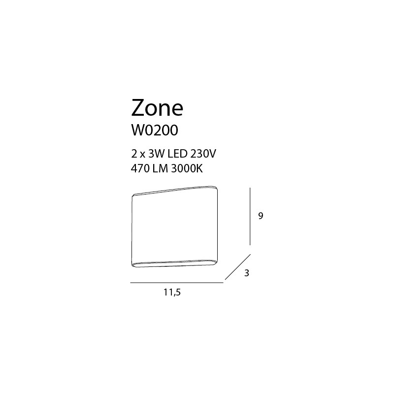 MAXLIGHT W0200 KINKIET ZONE IP44