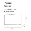 MAXLIGHT W0201 KINKIET ZONE DUŻY IP44