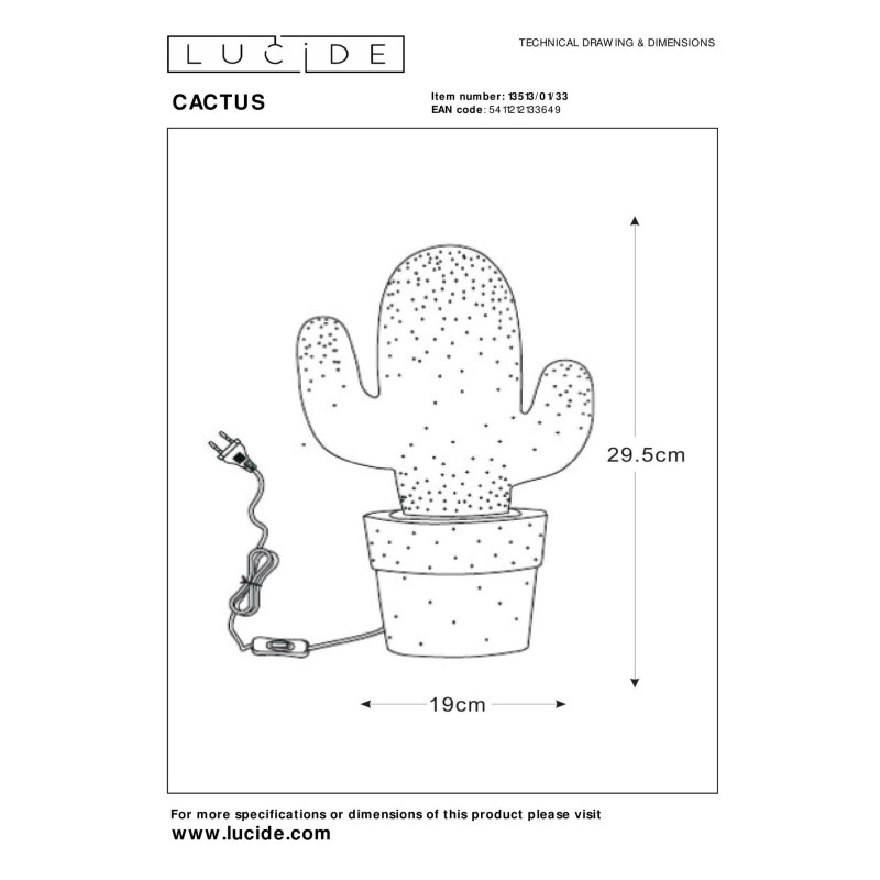 lampa stołowa CACTUS 13513/01/33 Lucide | Sklep z lampami