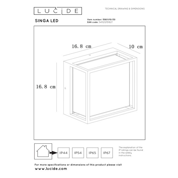 lampa SINGA 15801/10/30 Lucide | Sklep z lampami lampa SINGA 15801/10/30 Lucide | Sklep z lampami