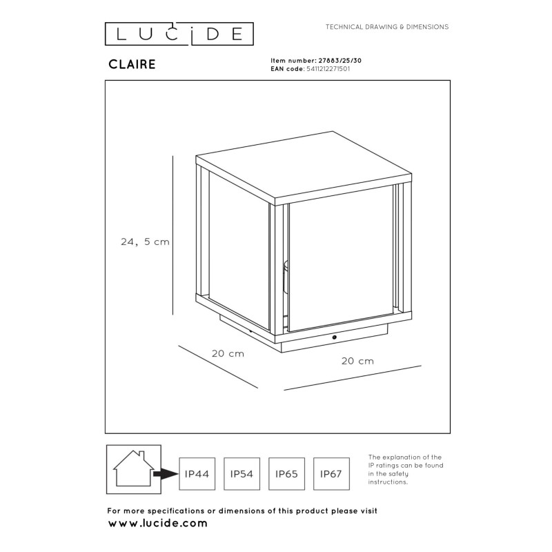 lampa CLAIRE 27883/25/30 Lucide | Sklep z lampami lampa CLAIRE 27883/25/30 Lucide | Sklep z lampami