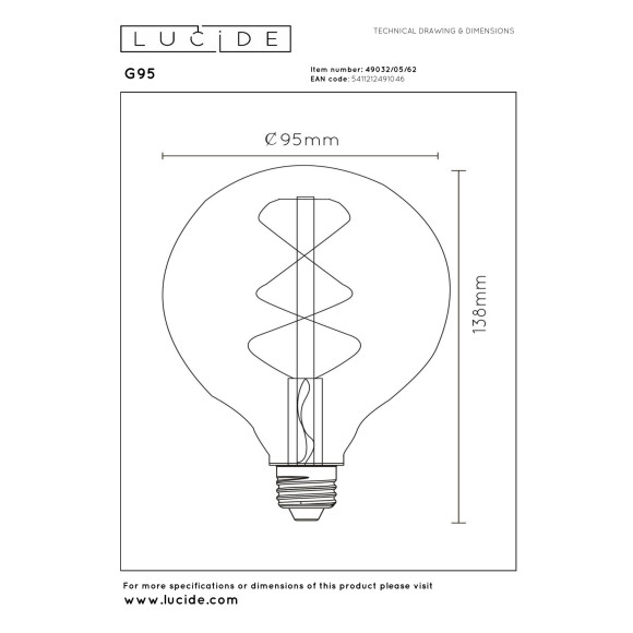 lampa FILAMENT 49032/05/62 Lucide | Sklep z lampami