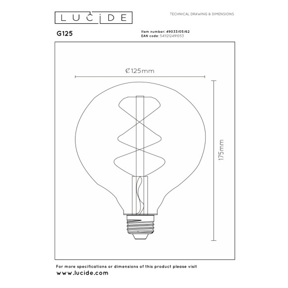 lampa FILAMENT 49033/05/62 Lucide | Sklep z lampami