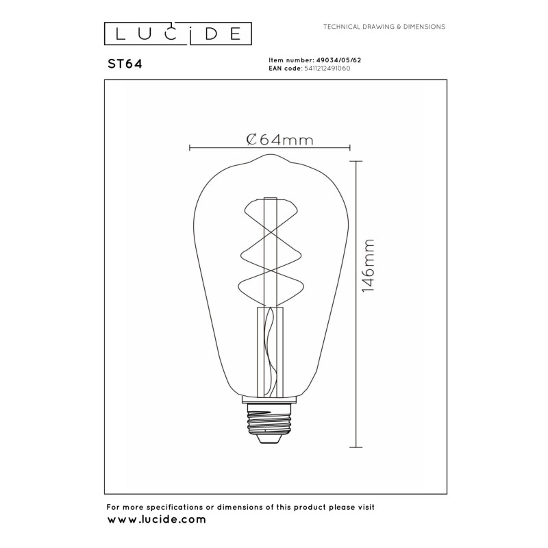 lampa FILAMENT 49034/05/62 Lucide | Sklep z lampami