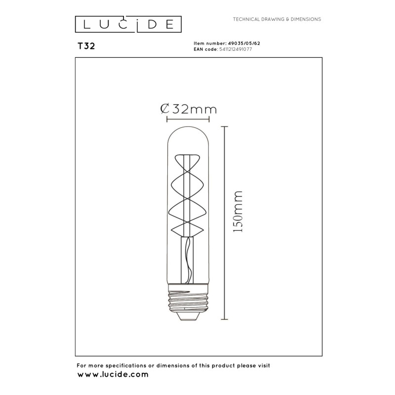 lampa FILAMENT 49035/05/62 Lucide | Sklep z lampami