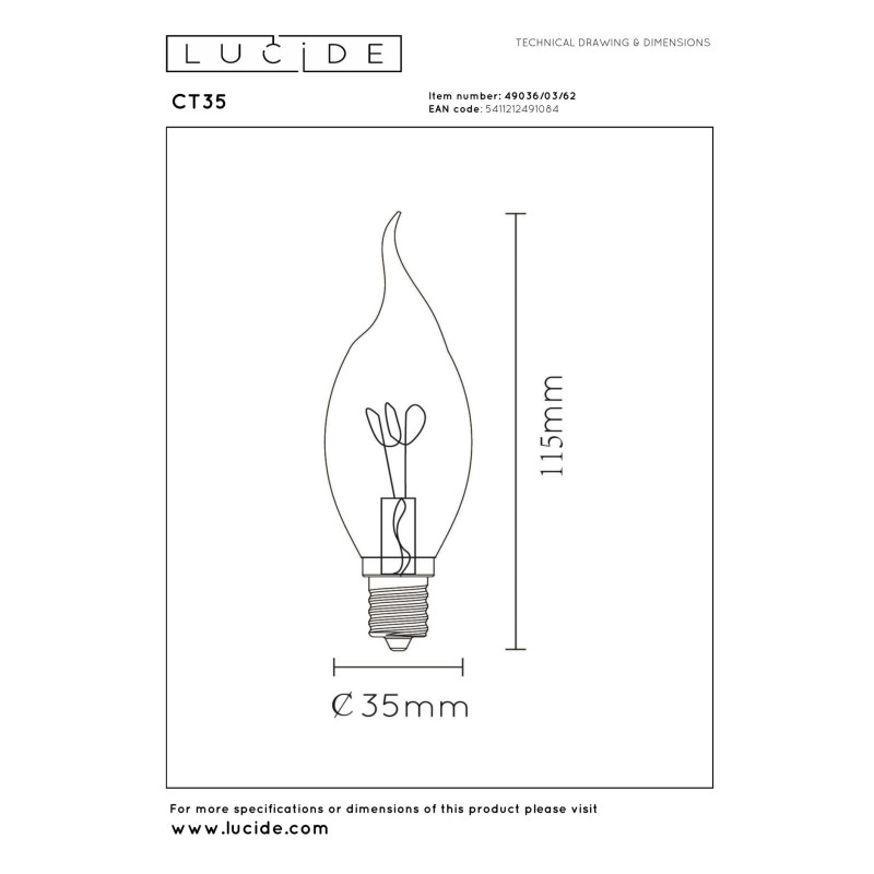 lampa FILAMENT 49036/03/62 Lucide | Sklep z lampami