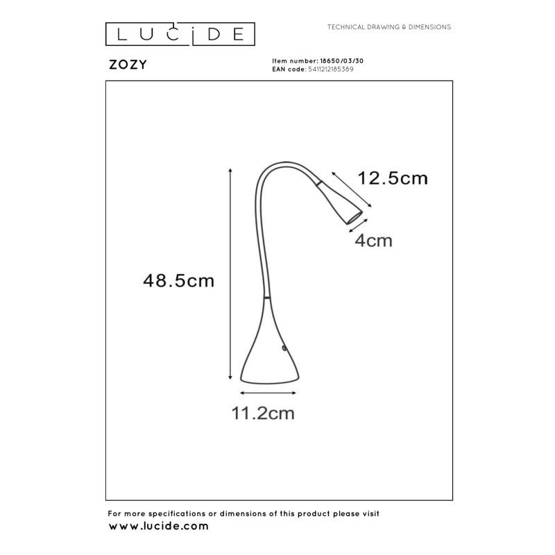 lampa stołowa ZOZY 18650/03/30 Lucide | Sklep z lampami lampa stołowa ZOZY 18650/03/30 Lucide | Sklep z lampami
