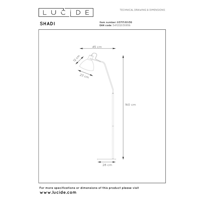 lampa podłogowa SHADI 03717/01/30 Lucide | Sklep z lampami lampa podłogowa SHADI 03717/01/30 Lucide | Sklep z lampami
