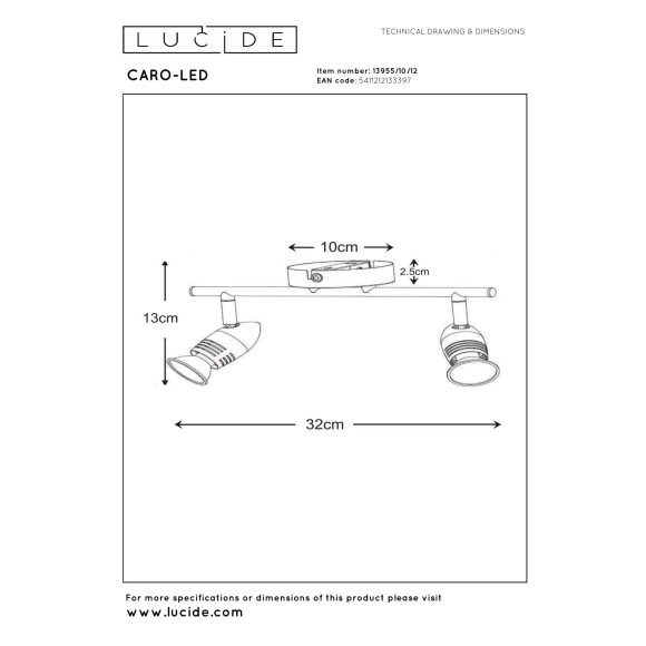 lampa sufitowa CARO-LED 13955/10/12 Lucide | Sklep z lampami lampa sufitowa CARO-LED 13955/10/12 Lucide | Sklep z lampami