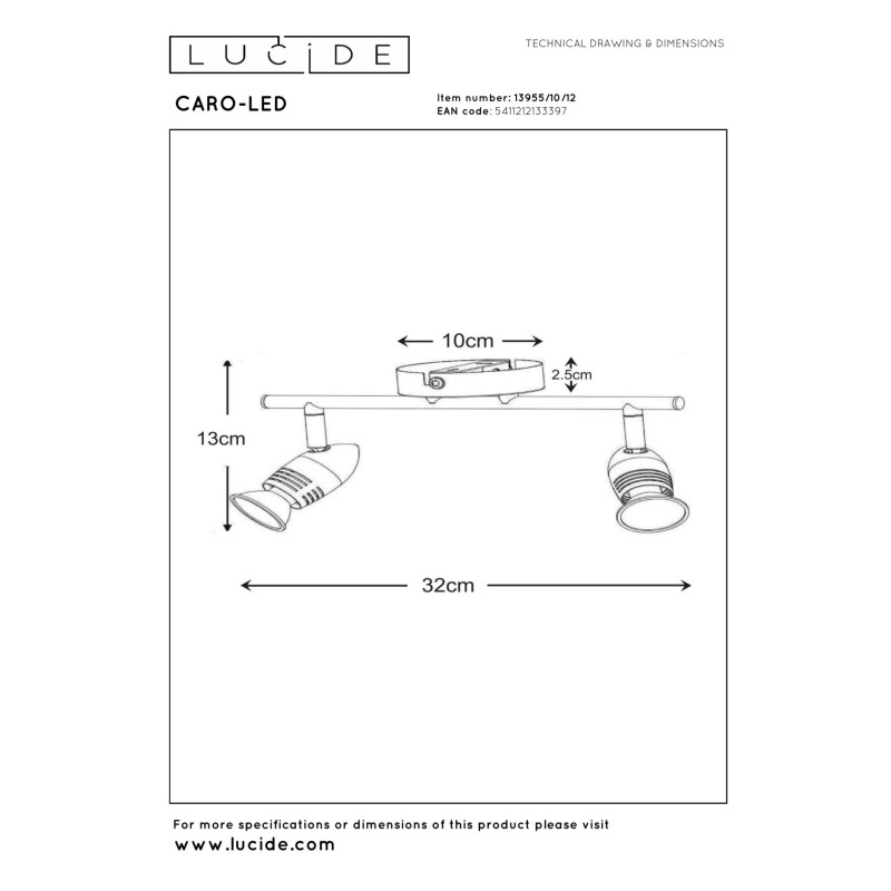 lampa sufitowa CARO-LED 13955/10/12 Lucide | Sklep z lampami lampa sufitowa CARO-LED 13955/10/12 Lucide | Sklep z lampami
