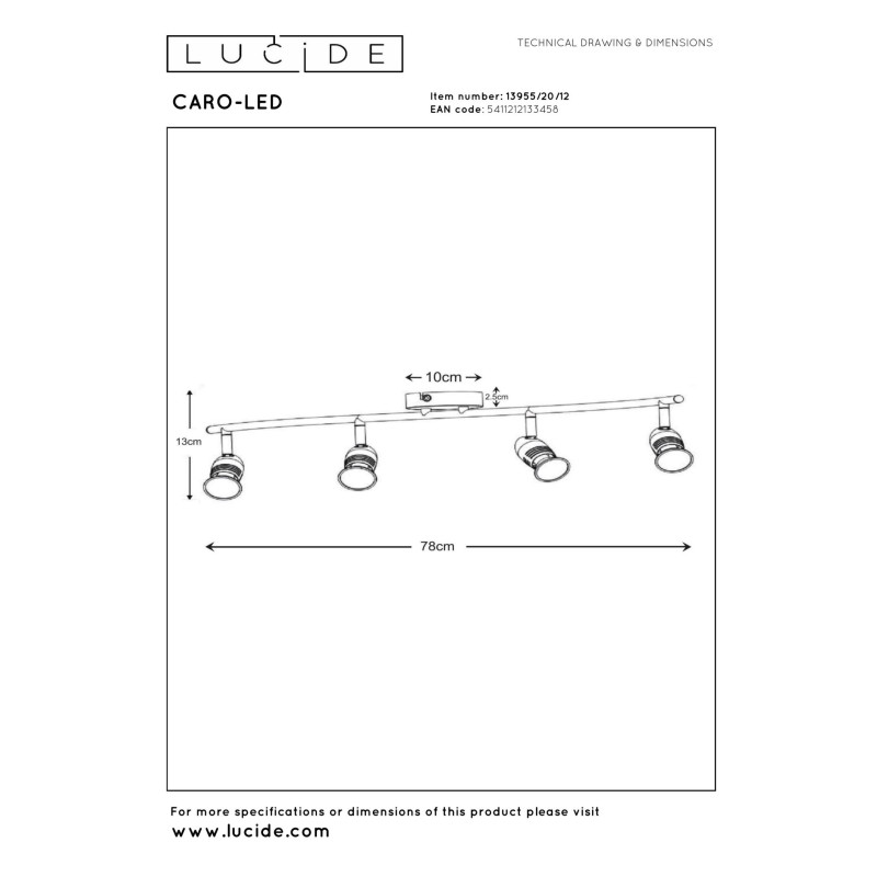 lampa sufitowa CARO-LED 13955/20/12 Lucide | Sklep z lampami