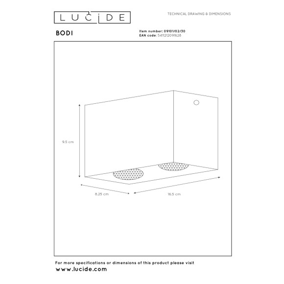 spot BODI 09101/02/30 Lucide | Sklep z lampami spot BODI 09101/02/30 Lucide | Sklep z lampami