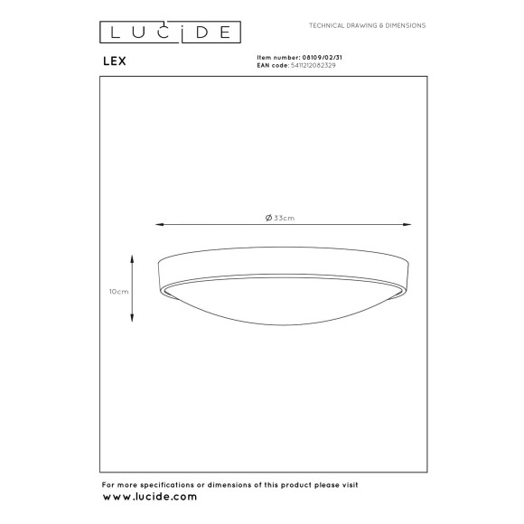 lampa sufitowa LEX 08109/02/31 Lucide | Sklep z lampami