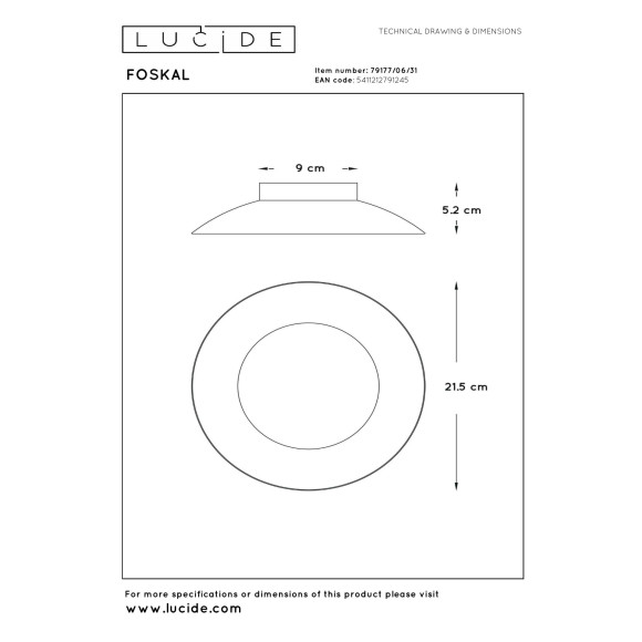 lampa sufitowa FOSKAL 79177/06/31 Lucide | Sklep z lampami lampa sufitowa FOSKAL 79177/06/31 Lucide | Sklep z lampami