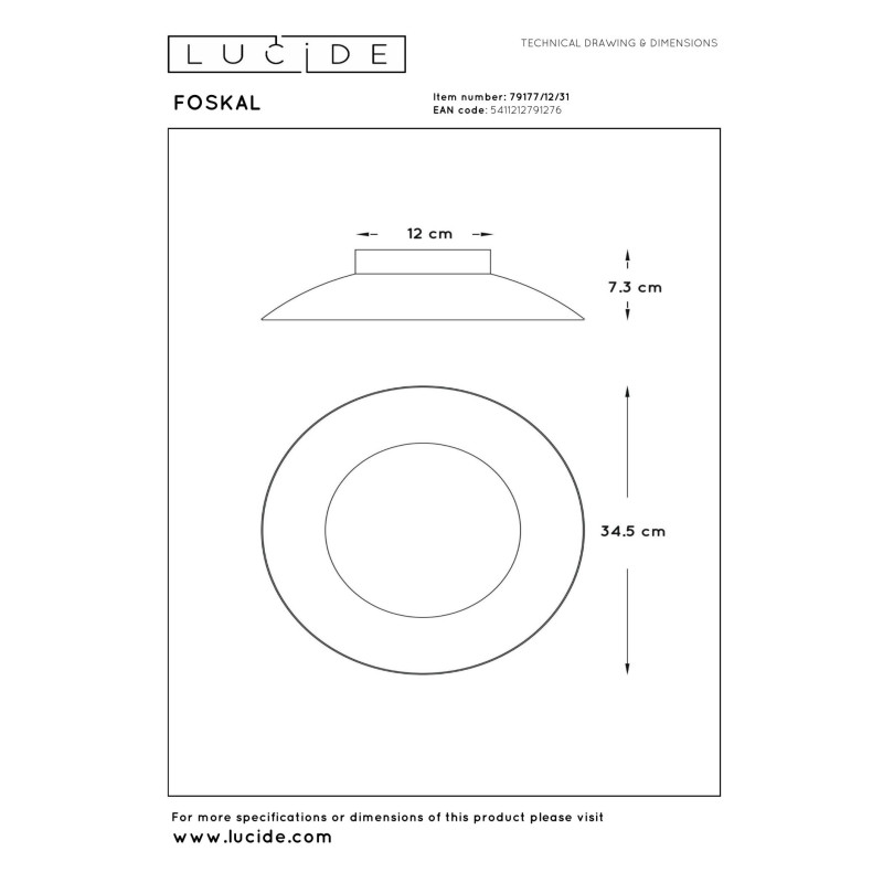 lampa sufitowa FOSKAL 79177/12/31 Lucide | Sklep z lampami lampa sufitowa FOSKAL 79177/12/31 Lucide | Sklep z lampami