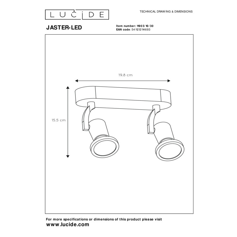 lampa sufitowa JASTER LED 11903/10/30 Lucide | Sklep z lampami lampa sufitowa JASTER LED 11903/10/30 Lucide | Sklep z lampami