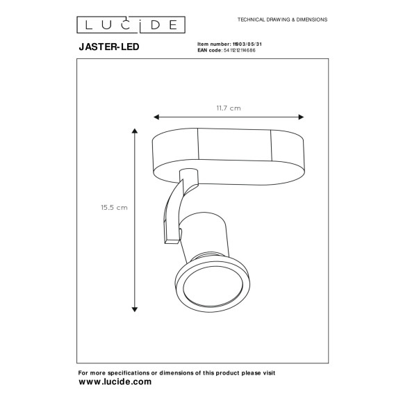 lampa sufitowa JASTER LED 11903/05/31 Lucide | Sklep z lampami lampa sufitowa JASTER LED 11903/05/31 Lucide | Sklep z lampami