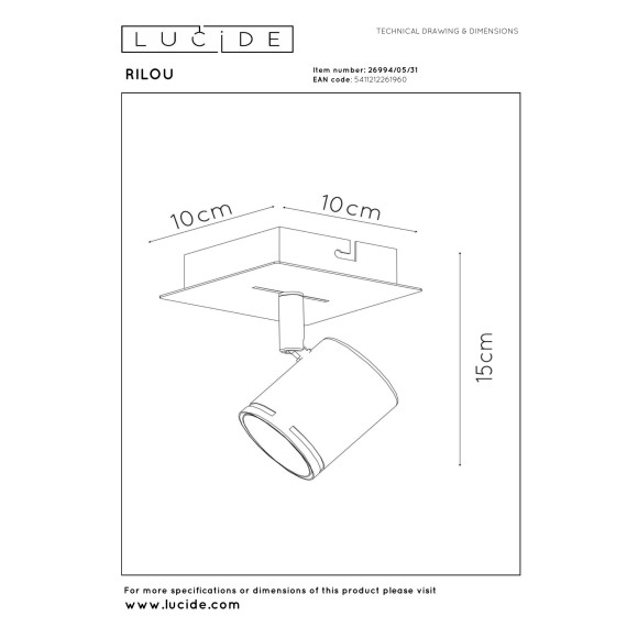 lampa sufitowa RILOU 26994/05/31 Lucide | Sklep z lampami lampa sufitowa RILOU 26994/05/31 Lucide | Sklep z lampami