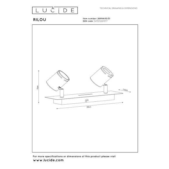 lampa sufitowa RILOU 26994/10/31 Lucide | Sklep z lampami lampa sufitowa RILOU 26994/10/31 Lucide | Sklep z lampami