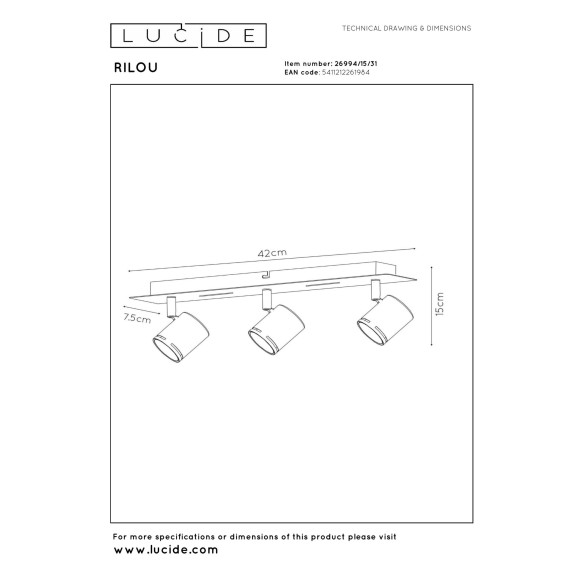 lampa sufitowa RILOU 26994/15/31 Lucide | Sklep z lampami lampa sufitowa RILOU 26994/15/31 Lucide | Sklep z lampami