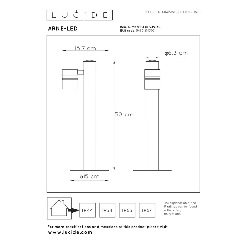 lampa ARNE-LED 14867/49/30 Lucide | Sklep z lampami lampa ARNE-LED 14867/49/30 Lucide | Sklep z lampami