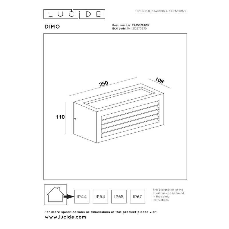 lampa DIMO 27853/01/97 Lucide | Sklep z lampami lampa DIMO 27853/01/97 Lucide | Sklep z lampami
