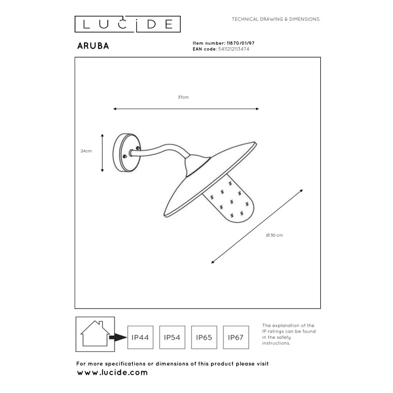lampa ARUBA 11870/01/97 Lucide | Sklep z lampami lampa ARUBA 11870/01/97 Lucide | Sklep z lampami