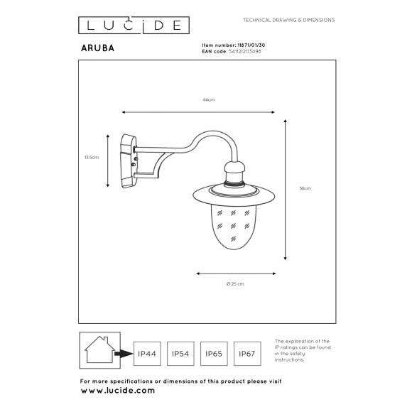 lampa ARUBA 11871/01/30 Lucide | Sklep z lampami lampa ARUBA 11871/01/30 Lucide | Sklep z lampami