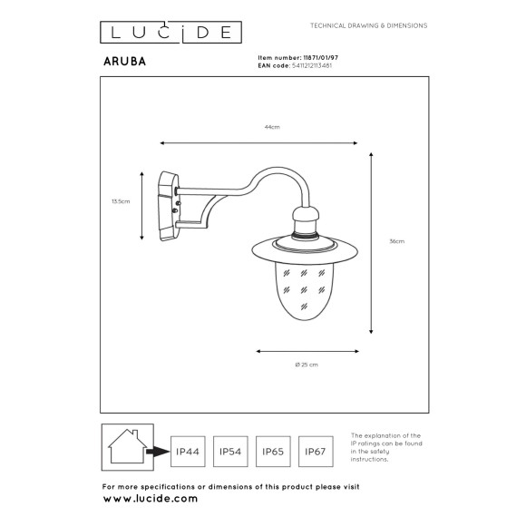 lampa ARUBA 11871/01/97 Lucide | Sklep z lampami lampa ARUBA 11871/01/97 Lucide | Sklep z lampami