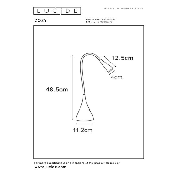 lampa stołowa ZOZY 18650/03/31 Lucide | Sklep z lampami lampa stołowa ZOZY 18650/03/31 Lucide | Sklep z lampami