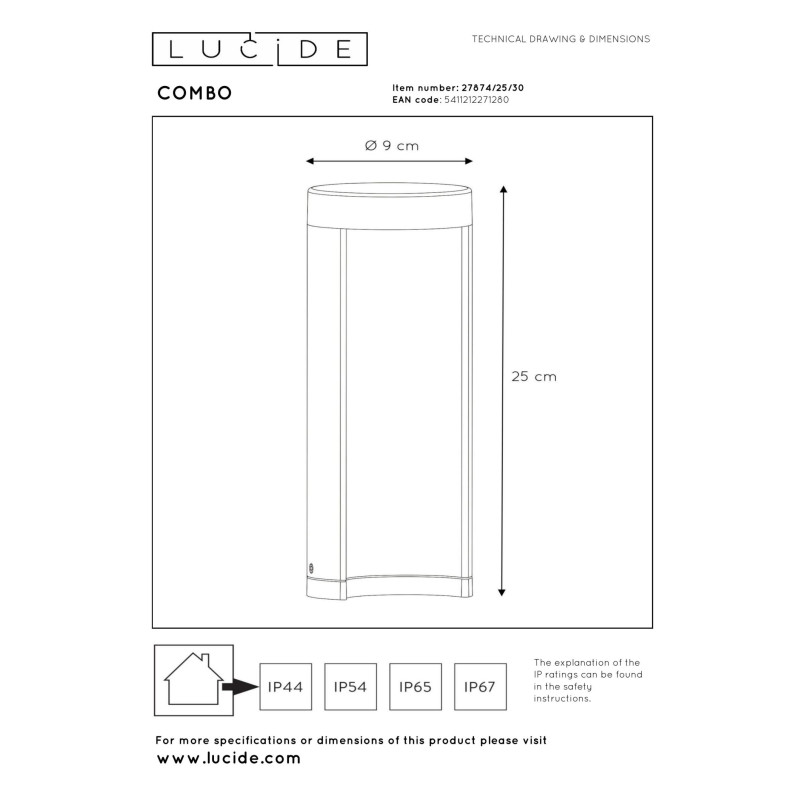 lampa COMBO 27874/25/30 Lucide | Sklep z lampami lampa COMBO 27874/25/30 Lucide | Sklep z lampami
