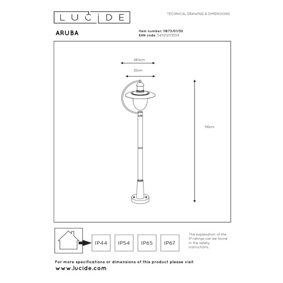 lampa ARUBA 11873/01/30 Lucide | Sklep z lampami