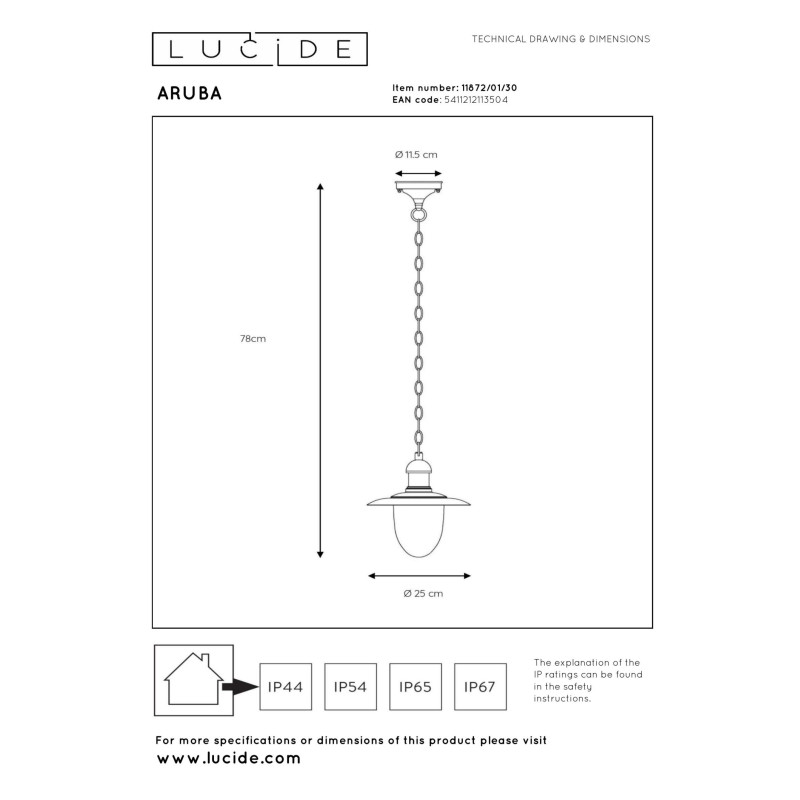lampa wisząca ARUBA 11872/01/30 Lucide | Sklep z lampami