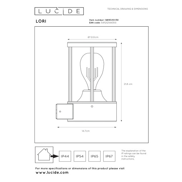 lampa LORI 14893/01/30 Lucide | Sklep z lampami