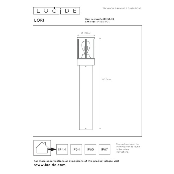 lampa LORI 14893/80/30 Lucide | Sklep z lampami lampa LORI 14893/80/30 Lucide | Sklep z lampami