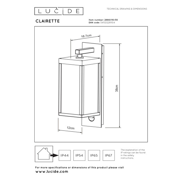lampa CLAIRETTE 28861/10/30 Lucide | Sklep z lampami lampa CLAIRETTE 28861/10/30 Lucide | Sklep z lampami