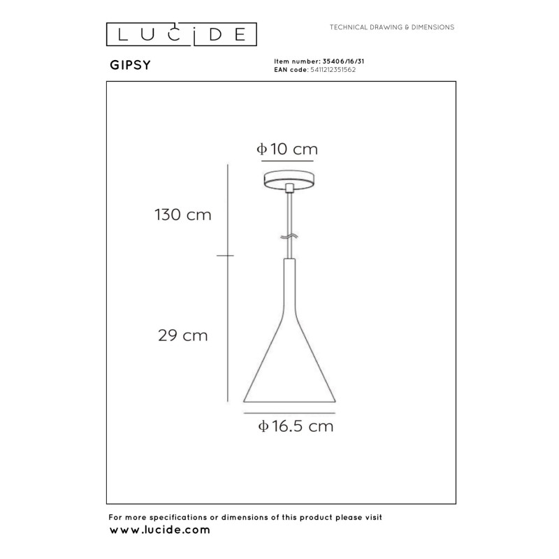 lampa wisząca GIPSY 35406/16/31 Lucide | Sklep z lampami lampa wisząca GIPSY 35406/16/31 Lucide | Sklep z lampami