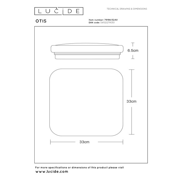 lampa sufitowa OTIS 79198/32/61 Lucide | Sklep z lampami lampa sufitowa OTIS 79198/32/61 Lucide | Sklep z lampami