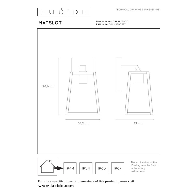 lampa MATSLOT 29828/01/30 Lucide | Sklep z lampami