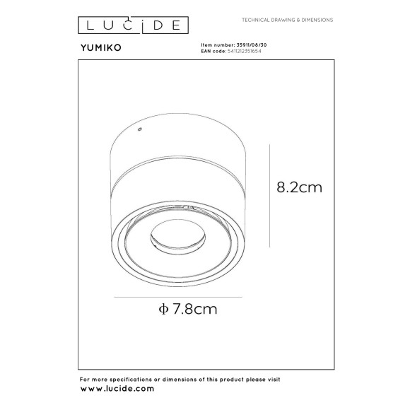 spot YUMIKO 35911/08/30 Lucide | Sklep z lampami spot YUMIKO 35911/08/30 Lucide | Sklep z lampami